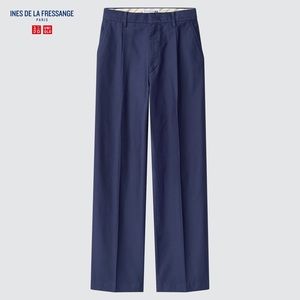 Uniqlo Ines de la Fressange - Women Navy Cotton Wide Pants / Size 4